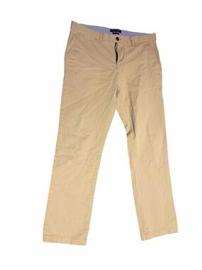 Tommy Hilfiger Men’s Tan Chino Pants Size 34 Straight Leg Classic Khaki